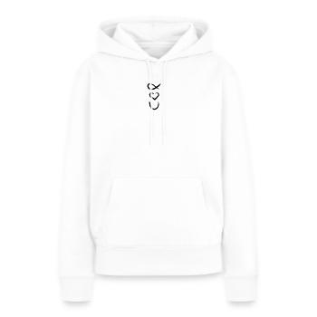 Jesus loves U - Frauen Premium Bio Hoodie - Weiß - Vorne - Julia (174cm)