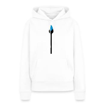 pinceau avec de la peinture - Sweat à capuche Premium bio Femme - blanc - Devant - Julia (174cm)