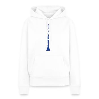 Klarinette - Frauen Premium Bio Hoodie - Weiß - Vorne - Julia (174cm)