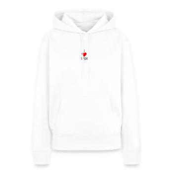 I LOVE SPQR Vektor Dunkel - Frauen Premium Bio Hoodie - Weiß - Vorne - Julia (174cm)