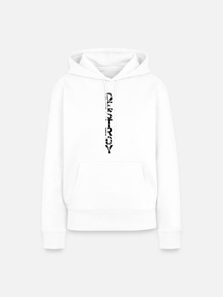 Zerstöre in Schwarz - Frauen Premium Bio Hoodie - Weiß