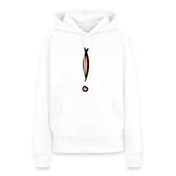 Dekoratives Ausrufezeichen. Handgezeichnet. - Frauen Premium Bio Hoodie - Weiß - Vorne - Julia (174cm)