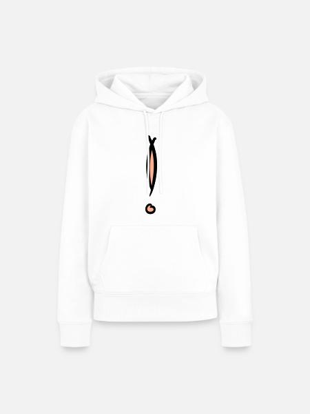 Dekoratives Ausrufezeichen. Handgezeichnet. - Frauen Premium Bio Hoodie - Weiß