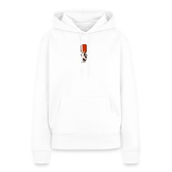 Rote Karte in Hand Illustration Fußball Fussball - Frauen Premium Bio Hoodie - Weiß - Vorne - Julia (174cm)