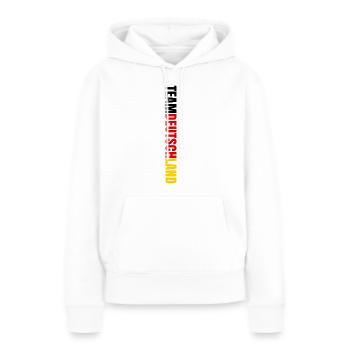 TEAM DEUTSCHLAND - MANNSCHAFT - TEILNEHMER - GER - Frauen Premium Bio Hoodie - Weiß - Vorne - Julia (174cm)