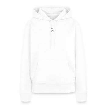 Éclair - Sweat à capuche Premium bio Femme - blanc - Devant - Julia (174cm)