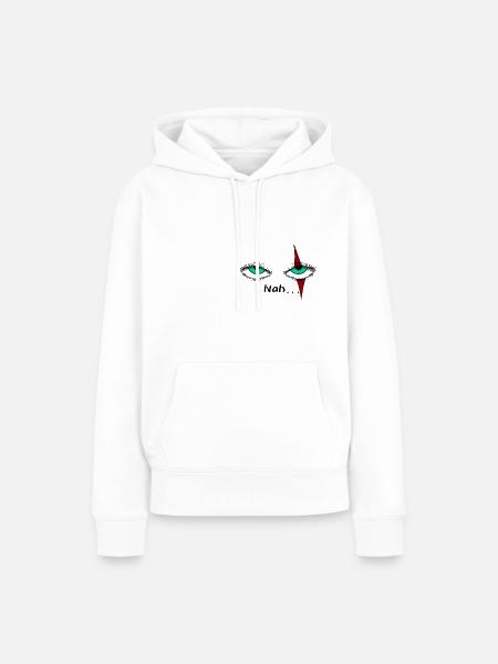 Augen mit einer Narbe - Frauen Premium Bio Hoodie - Weiß
