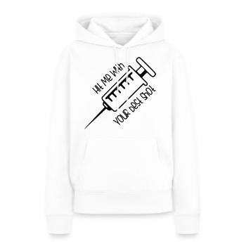 Cadeaux Meilleur infirmière de tir - Sweat à capuche Premium bio Femme - blanc - Devant - Julia (174cm)