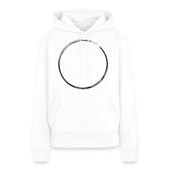 Cercle - Sweat à capuche Premium bio Femme - blanc - Devant - Julia (174cm)