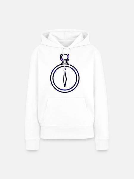 Kompass - Frauen Premium Bio Hoodie - Weiß