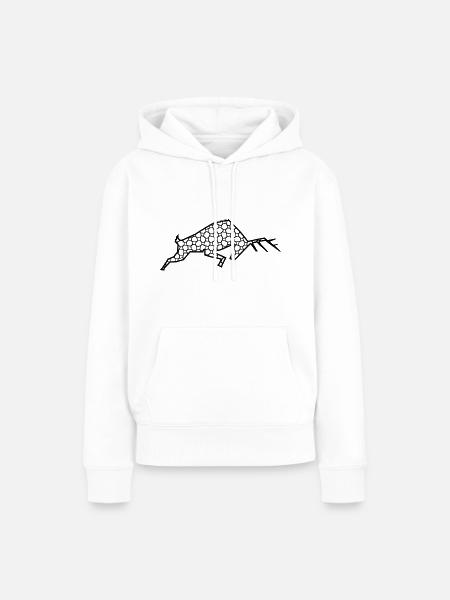 Hirsch - Frauen Premium Bio Hoodie - Weiß