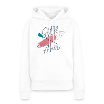 Stand up paddle | SUP | Paddleboard - Sweat à capuche Premium bio Femme - blanc - Devant - Julia (174cm)