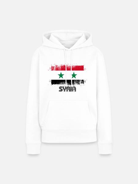 Syrien - Frauen Premium Bio Hoodie - Weiß