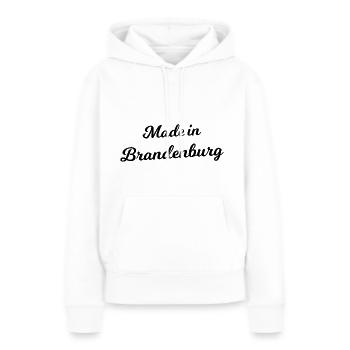 Aus Brandenburg - Frauen Premium Bio Hoodie - Weiß - Vorne - Julia (174cm)