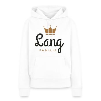 Lang-Familie - Frauen Premium Bio Hoodie - Weiß - Vorne - Julia (174cm)