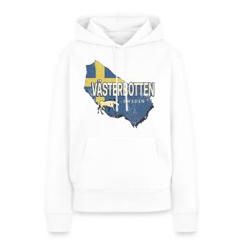 Västerbotten in Schweden Provinz mit Landkarte - Frauen Premium Bio Hoodie - Weiß - Vorne - Julia (174cm)