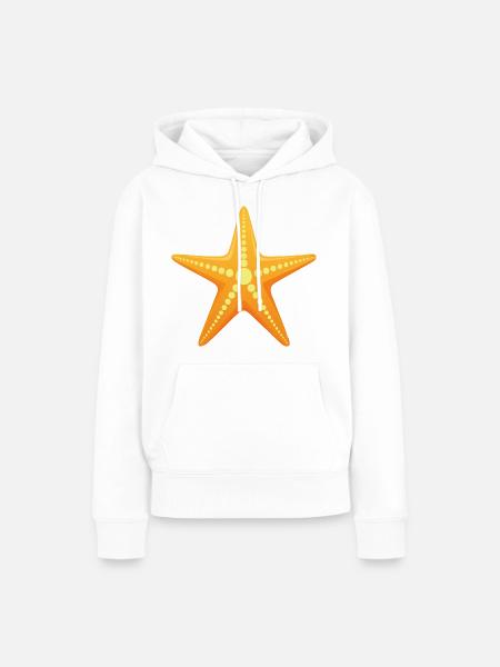 Seestern - Maritimes Strand-Meeresmotiv - Frauen Premium Bio Hoodie - Weiß