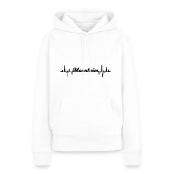 Les Mannheimer - Sweat à capuche Premium bio Femme - blanc - Devant - Julia (174cm)