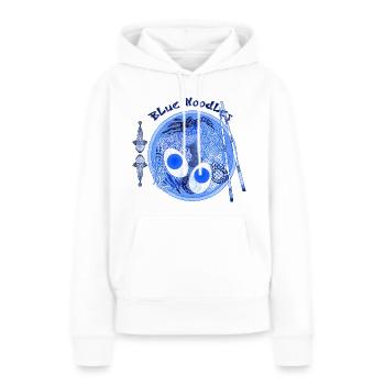 Chemise Ramen Bleu - Sweat à capuche Premium bio Femme - blanc - Devant - Julia (174cm)