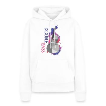 Kontrabass - Frauen Premium Bio Hoodie - Weiß - Vorne - Julia (174cm)