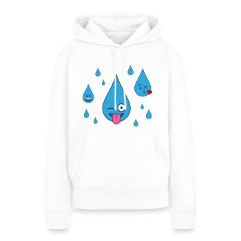 Rain is fun - Women’s Premium Organic Hoodie - white - Front - Julia (174cm)