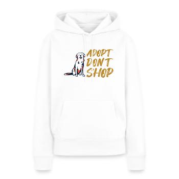 SAUVETAGE POUR CHIENS / SAUVETAGE D'ANIMAUX - Sweat à capuche Premium bio Femme - blanc - Devant - Julia (174cm)