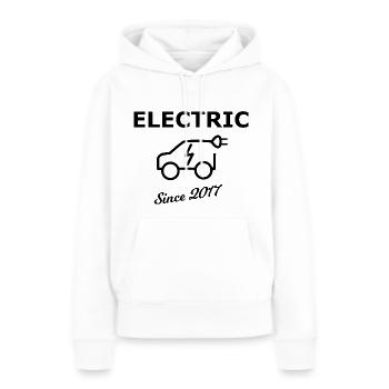 Voitures électriques 2017 - Sweat à capuche Premium bio Femme - blanc - Devant - Julia (174cm)