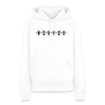 Enfants de la maternelle tenant les mains des enfants - Sweat à capuche Premium bio Femme - blanc - Devant - Julia (174cm)