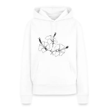 Flowers Image in Black - Frauen Premium Bio Hoodie - Weiß - Vorne - Julia (174cm)