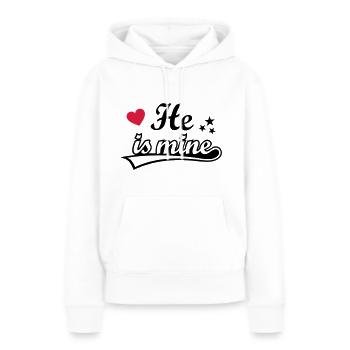 i love my boyfriend Liebe Freund boyfriend - Frauen Premium Bio Hoodie - Weiß - Vorne - Julia (174cm)