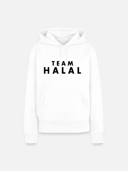 Team halal - Frauen Premium Bio Hoodie - Weiß