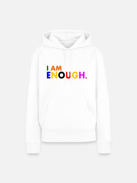 I am enough - Frauen Premium Bio Hoodie - Weiß