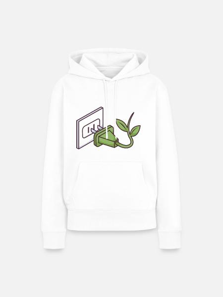 Transformation - Frauen Premium Bio Hoodie - Weiß