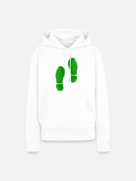 Green Grass Steps - Frauen Premium Bio Hoodie - Weiß