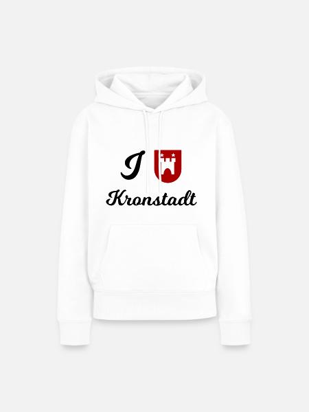 Ich liebe Kronstadt - Frauen Premium Bio Hoodie - Weiß