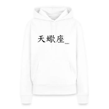 signe chinois scorpion - Frauen Premium Bio Hoodie - Weiß - Vorne - Julia (174cm)