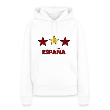 Les Espagnols - Sweat à capuche Premium bio Femme - blanc - Devant - Julia (174cm)