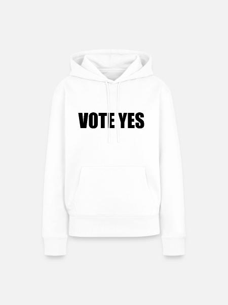Vote yes - Frauen Premium Bio Hoodie - Weiß