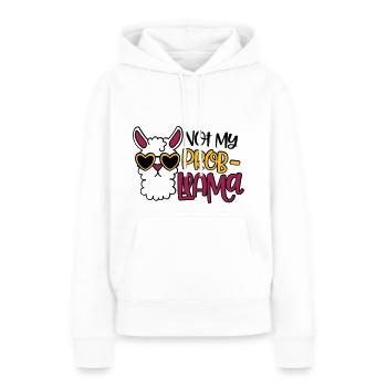 pas mon problème - Sweat à capuche Premium bio Femme - blanc - Devant - Julia (174cm)