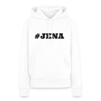 #Jena Allemagne de l’Est - Sweat à capuche Premium bio Femme - blanc - Devant - Julia (174cm)