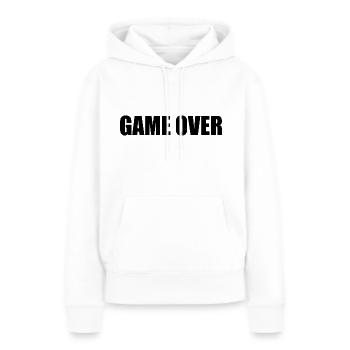 Game over - Sweat à capuche Premium bio Femme - blanc - Devant - Julia (174cm)