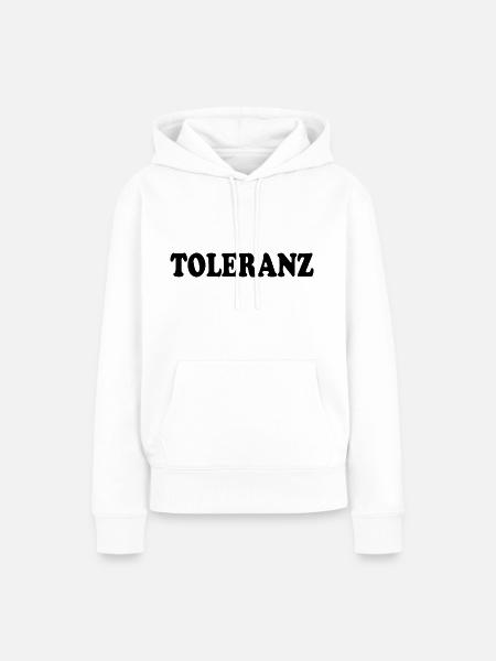 Toleranz - Frauen Premium Bio Hoodie - Weiß