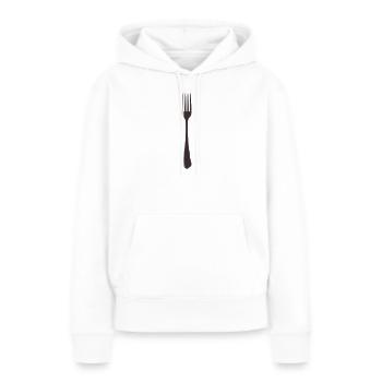 Fork Silhouette - Women’s Premium Organic Hoodie - white - Front - Julia (174cm)