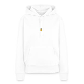 decke oben kabel haengen gluehbirne licht strom id - Frauen Premium Bio Hoodie - Weiß - Vorne - Julia (174cm)
