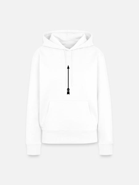 Pfeil mit Rahmen Vektor - Frauen Premium Bio Hoodie - Weiß
