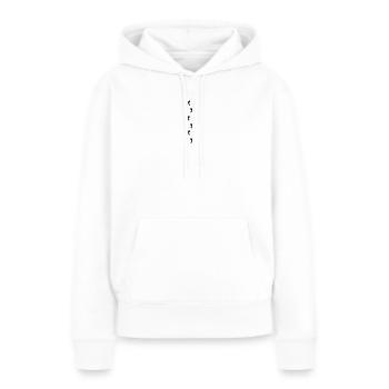 Fußabdruck - Frauen Premium Bio Hoodie - Weiß - Vorne - Julia (174cm)