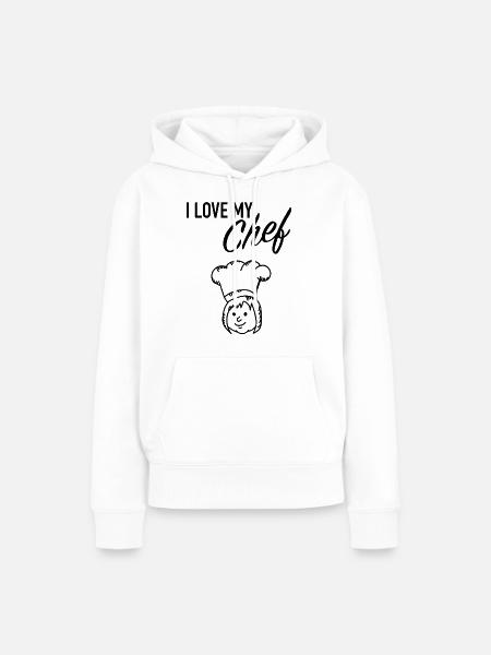 Chefin - Frauen Premium Bio Hoodie - Weiß
