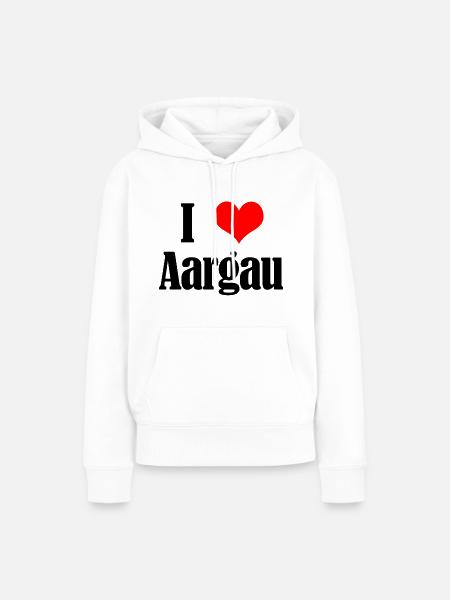 I love Aargau - Frauen Premium Bio Hoodie - Weiß
