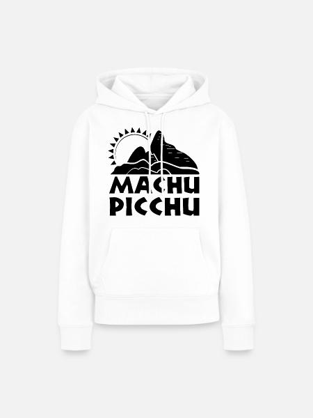 Machu Picchu Sonne - Frauen Premium Bio Hoodie - Weiß