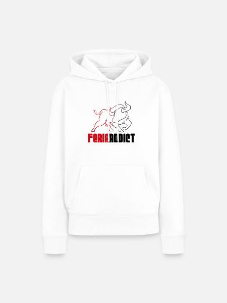 Feria-süchtig - Frauen Premium Bio Hoodie - Weiß